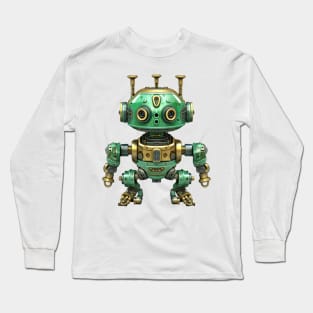 Steampunk Green Robot #3 Long Sleeve T-Shirt